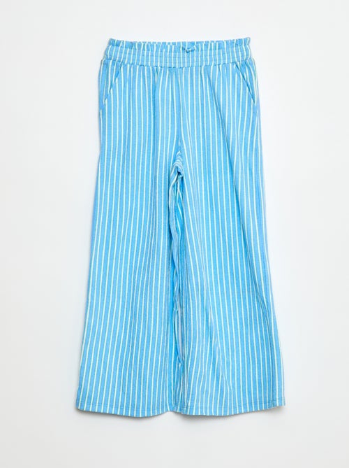Pantalon large rayé - Kiabi