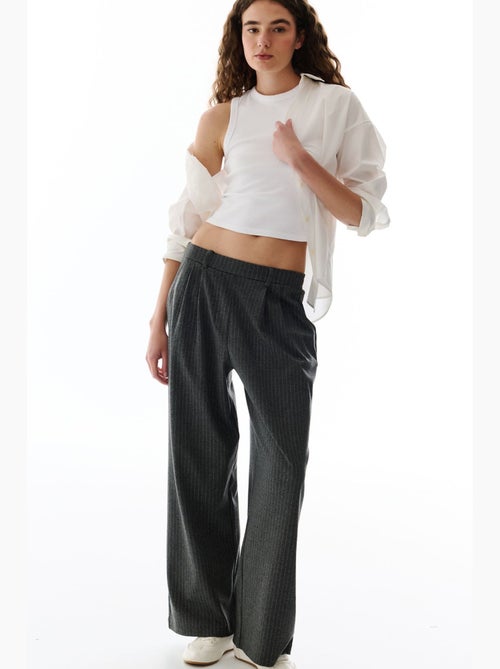 Pantalon large rayé penti - Kiabi