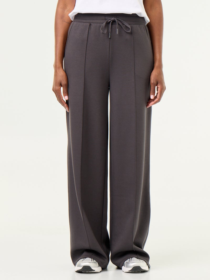 Pantalon large soft touch Gris foncé/anthracite - Kiabi