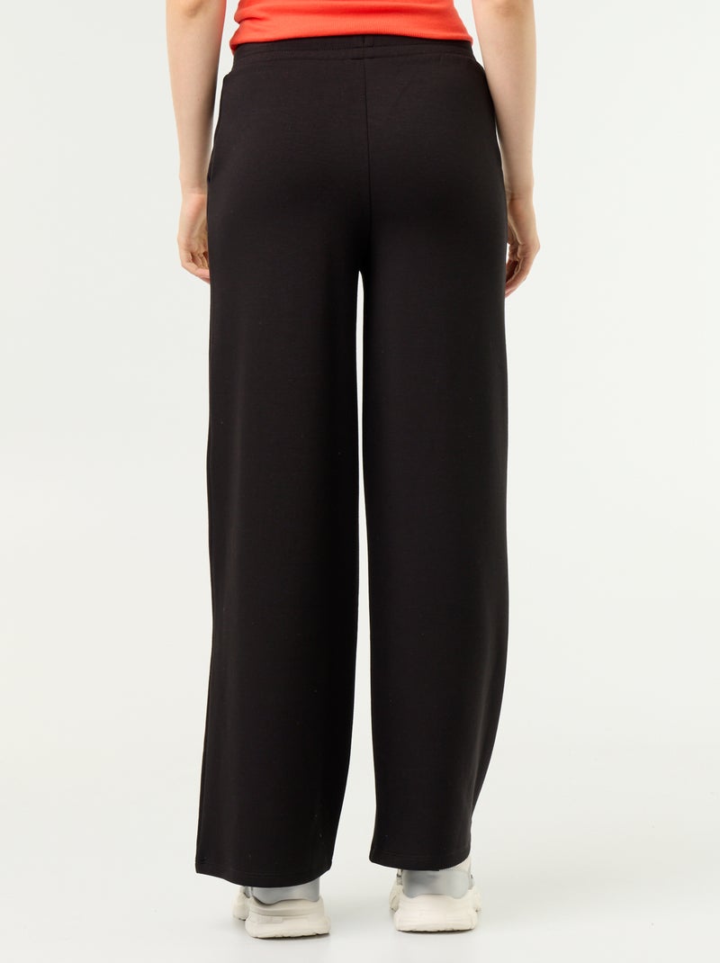 Pantalon large soft touch Noir - Kiabi