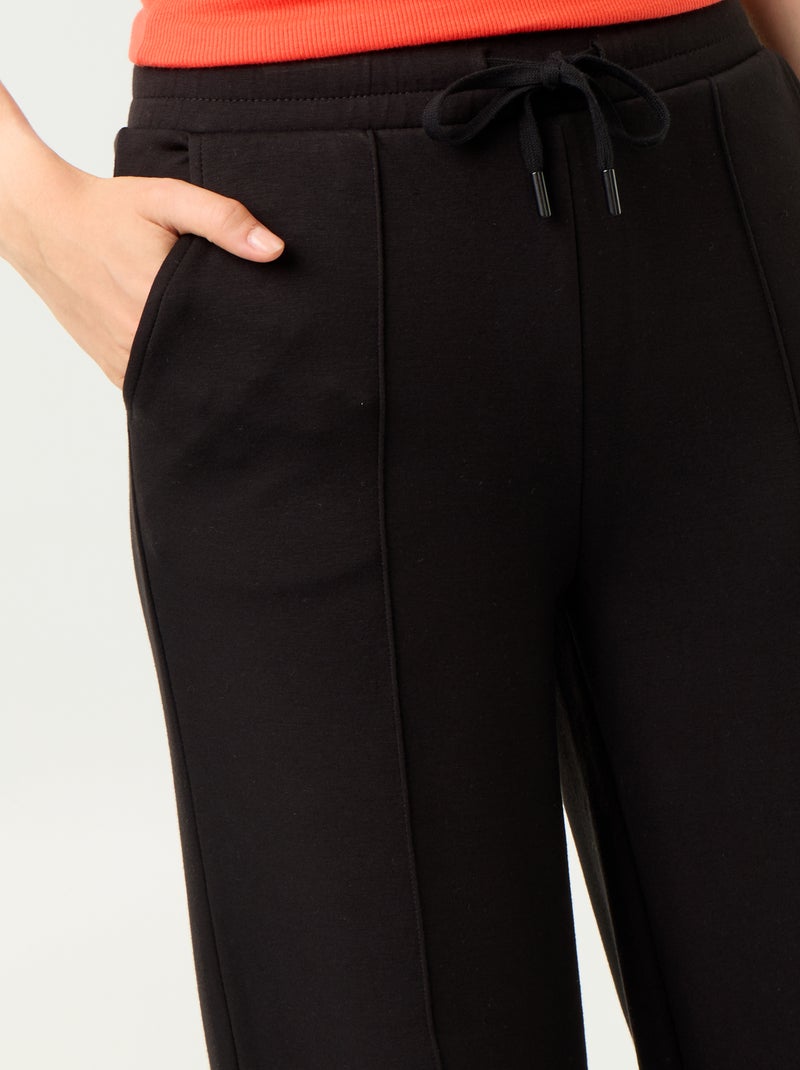 Pantalon large soft touch Noir - Kiabi