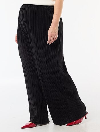 Pantalon large stretch côtelé