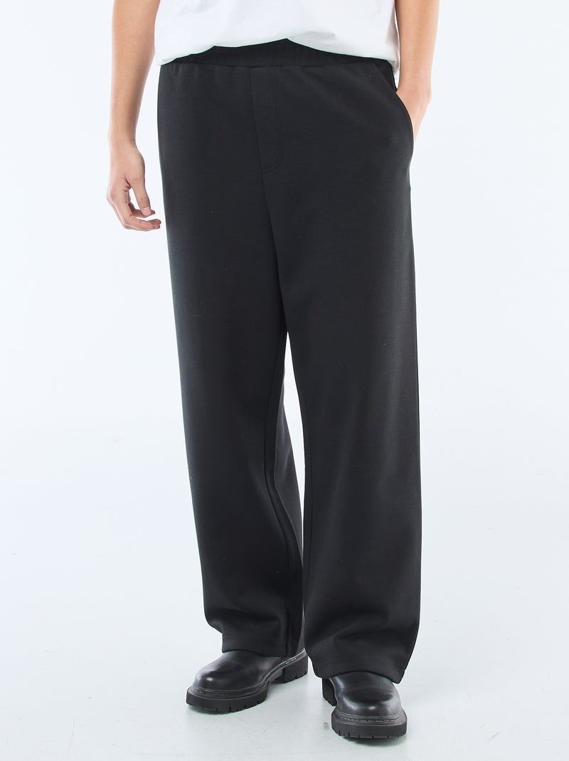 Pantalon large style jogging Noir - Kiabi