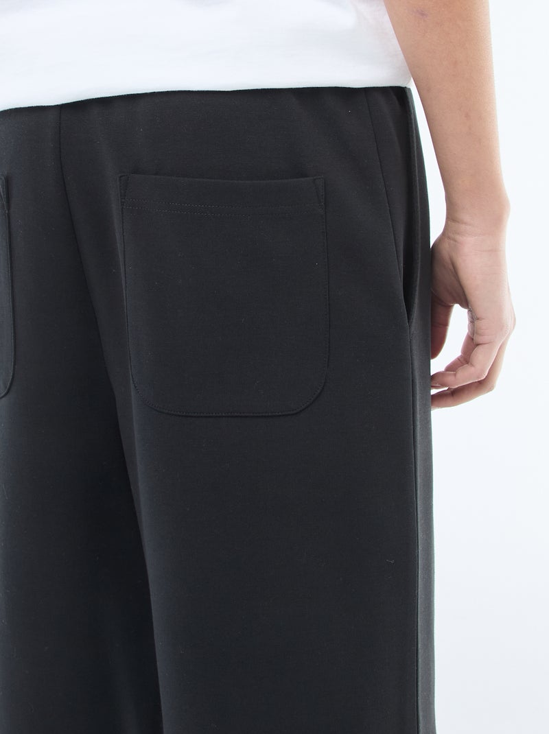 Pantalon large style jogging Noir - Kiabi