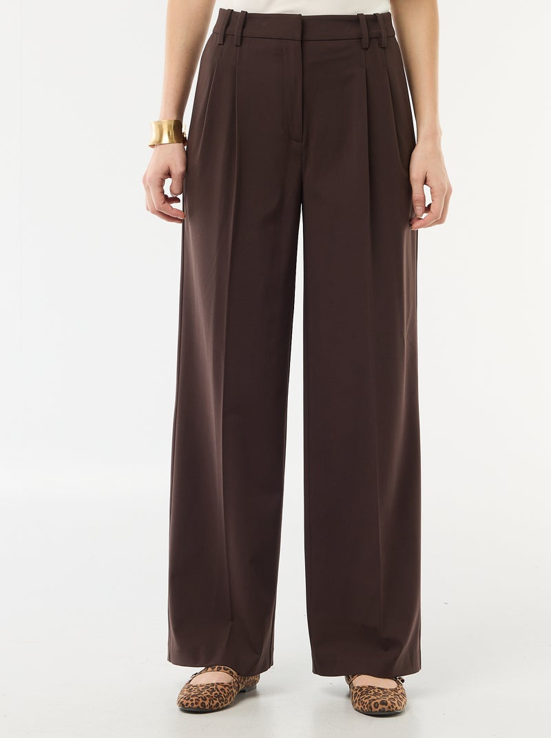 Pantalon Large Taille Haute 5 Poches Marron Femme 22 00 Kiabi pantalon-large-taille-haute-5-poches-marron-femme-22-00-kiabi