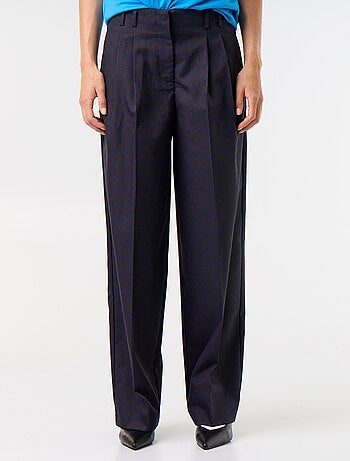 Pantalon large taille haute