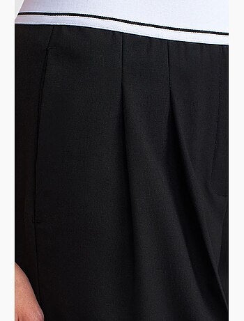 Pantalon large taille haute en crêpe dilvin