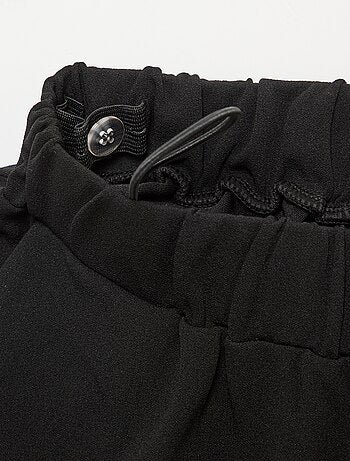 Pantalon large taille haute femme en maille légère
