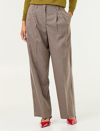 Pantalon large taille haute