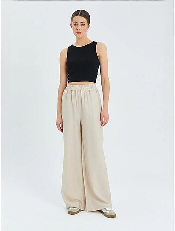 Pantalon large taille haute mixray
