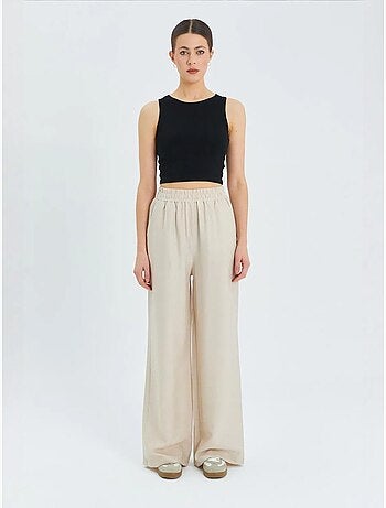 Pantalon large taille haute mixray