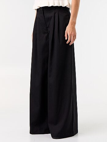 Pantalon large taille haute