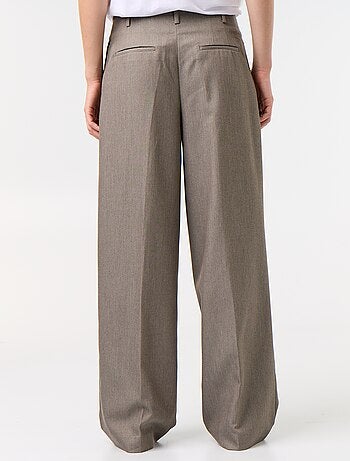 Pantalon large taille haute