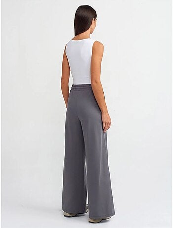 Pantalon large texturé en coton dilvin