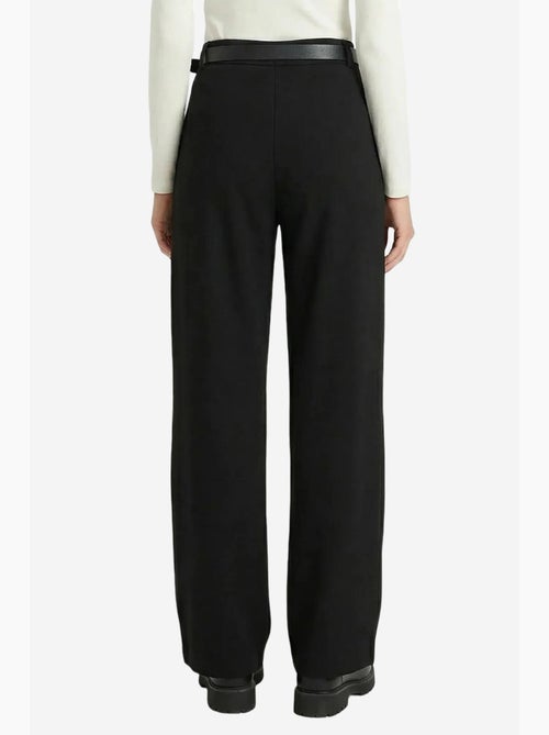 Pantalon large texturé taille haute avec boucle istanbul - Kiabi