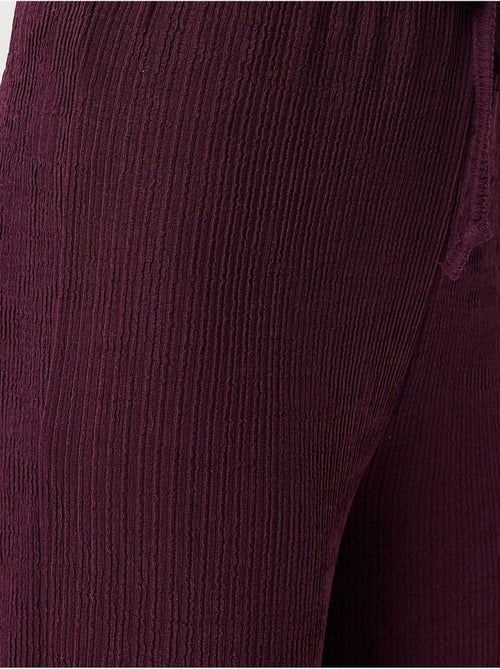 Pantalon large texturé taille haute istanbul - Kiabi