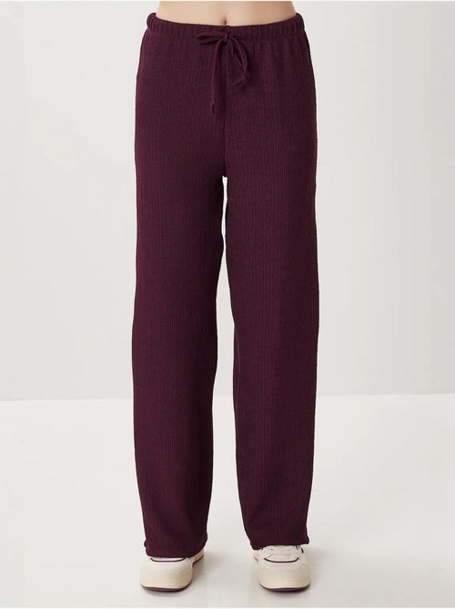 Pantalon large texturé taille haute istanbul - Kiabi
