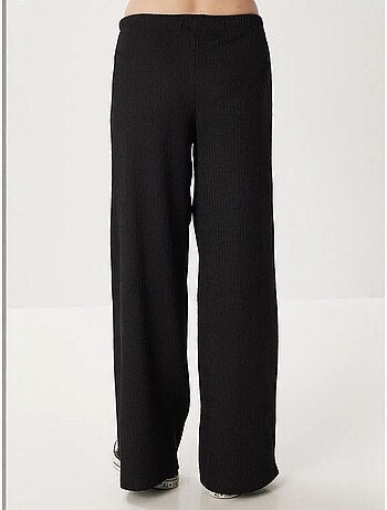 Pantalon large texturé taille haute istanbul