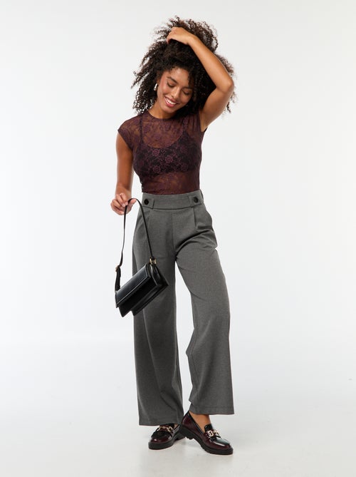 Pantalon large uni avec poches 'JDY' - Kiabi