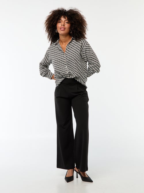 Pantalon large uni avec poches 'JDY' - Kiabi