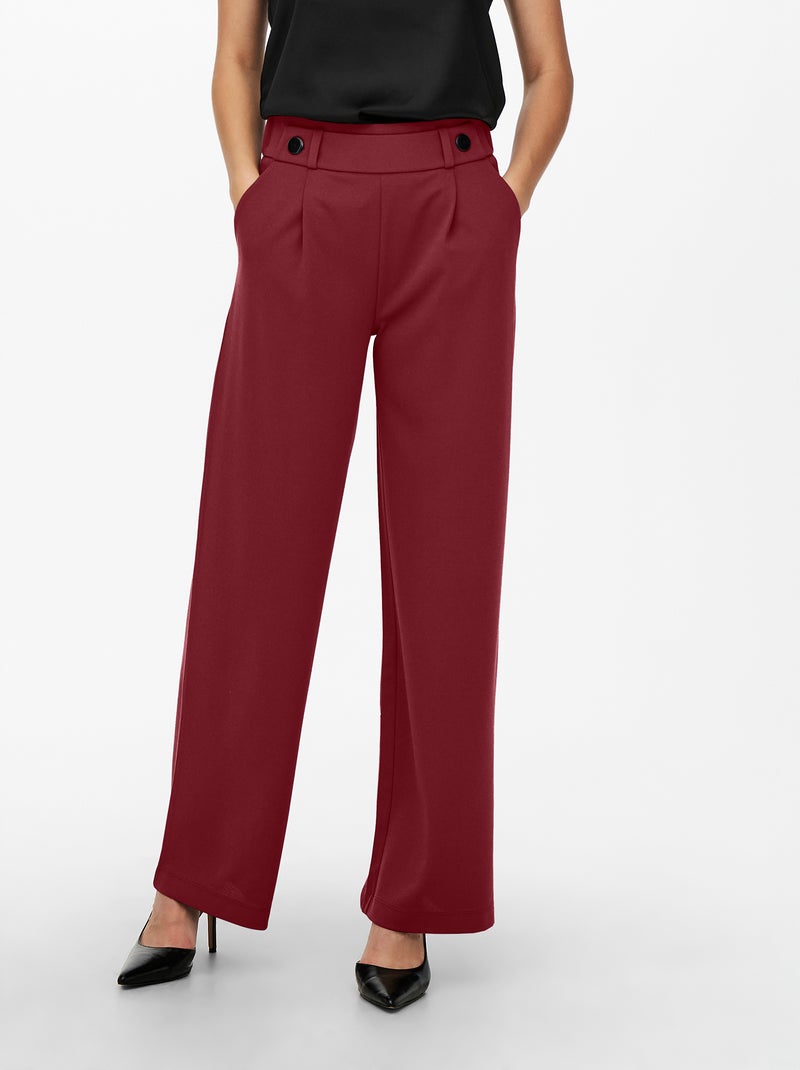 Pantalon large uni avec poches 'JDY' Violet - Kiabi