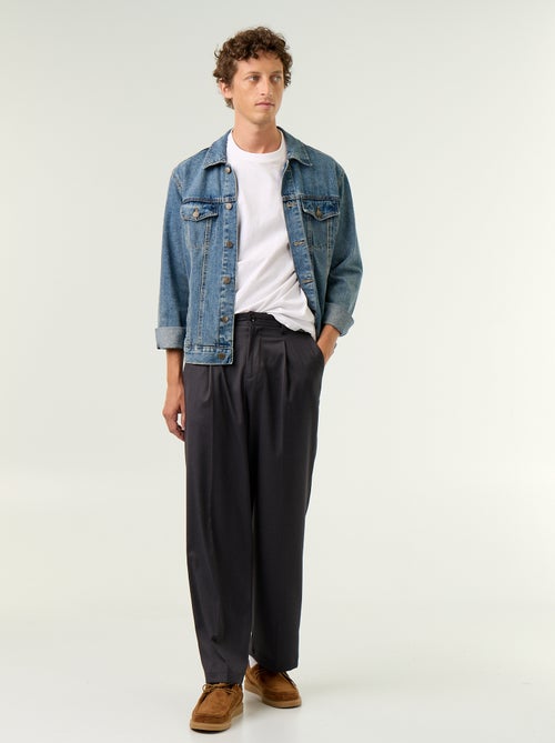 Pantalon large uni - Kiabi Pantalon large uni - Kiabi