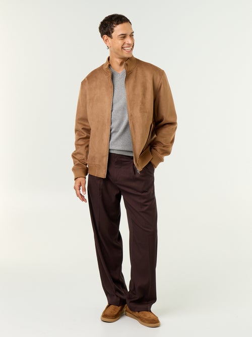 Pantalon large uni - Kiabi Pantalon large uni - Kiabi