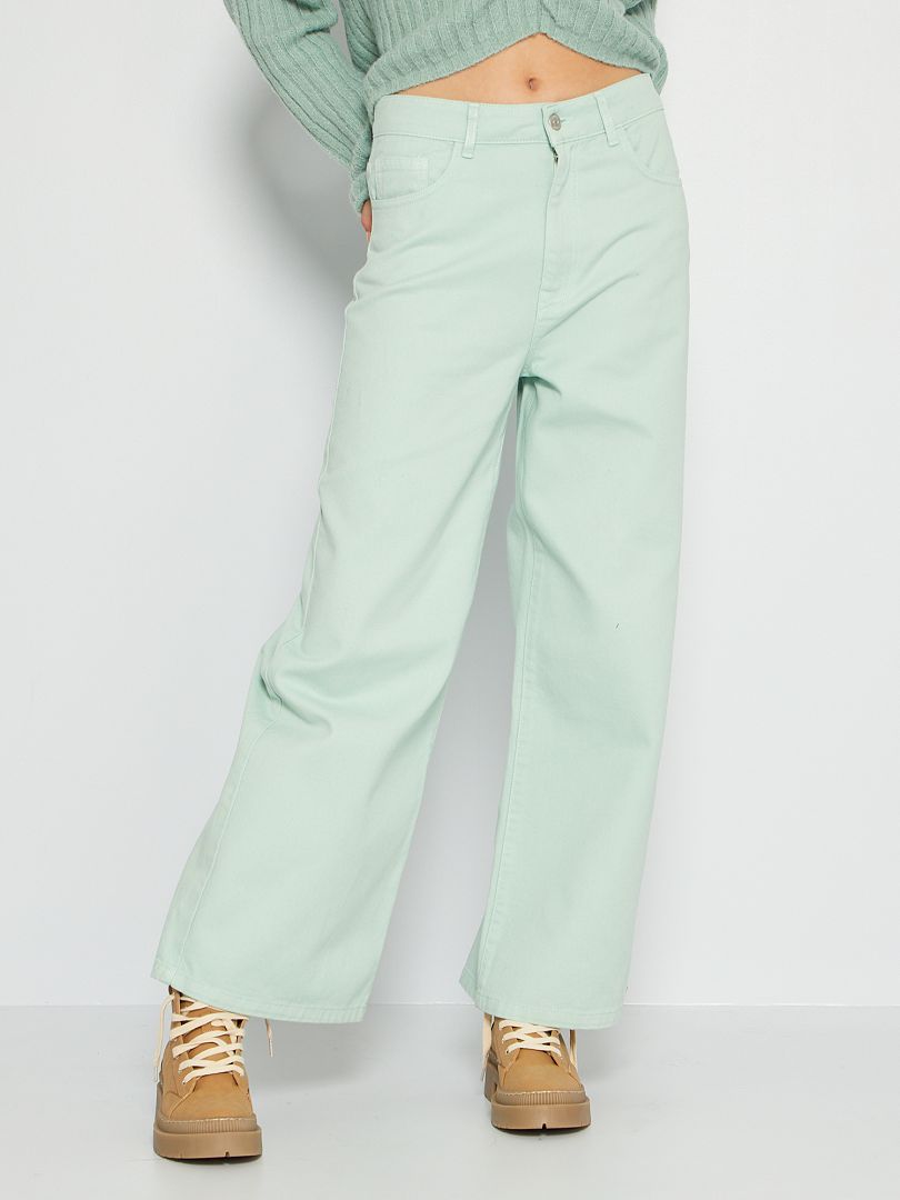 Pantalon large vert - Kiabi