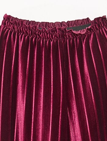 Pantalon large wide leg en maille velvet côtelé