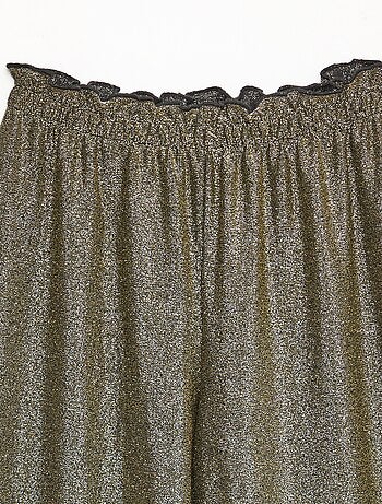 Pantalon large wide leg fit en maille bisou