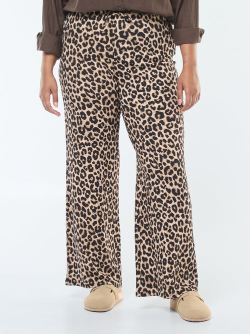 Pantalon large / wide leg plissé - Kiabi