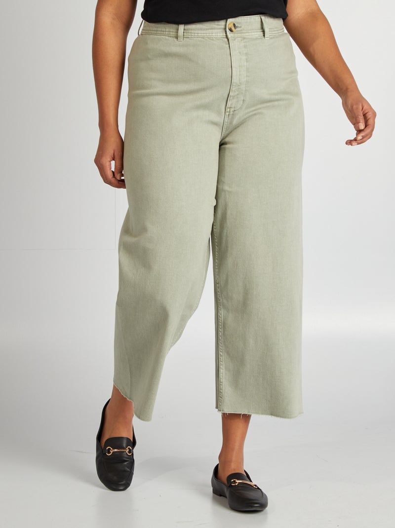 Pantalon large / wide leg Vert - Kiabi