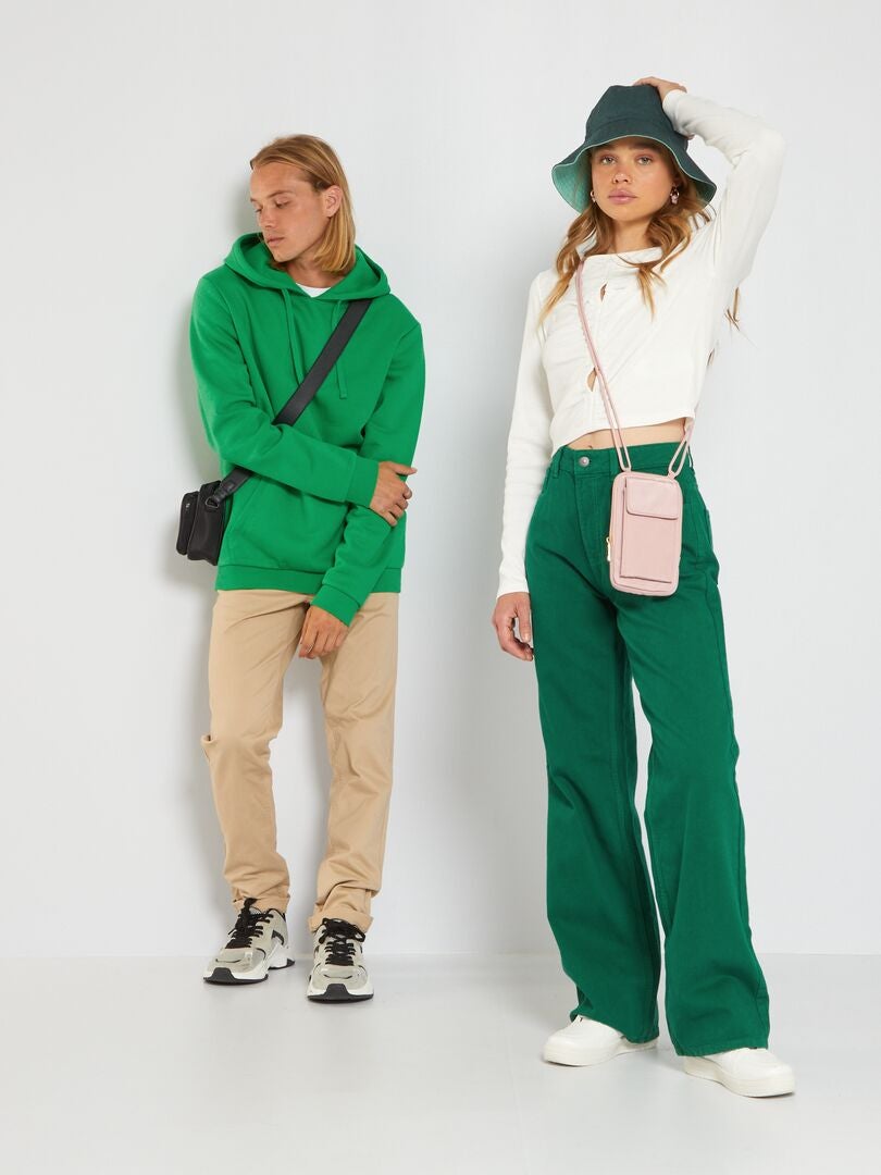 Pantalon large wide leg Vert sapin - Kiabi
