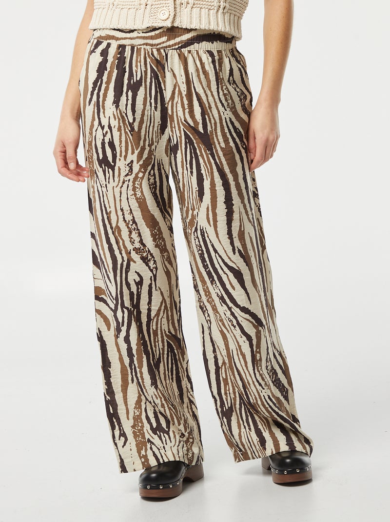 Pantalon léger à imprimé 'JDY' Beige/marron - Kiabi