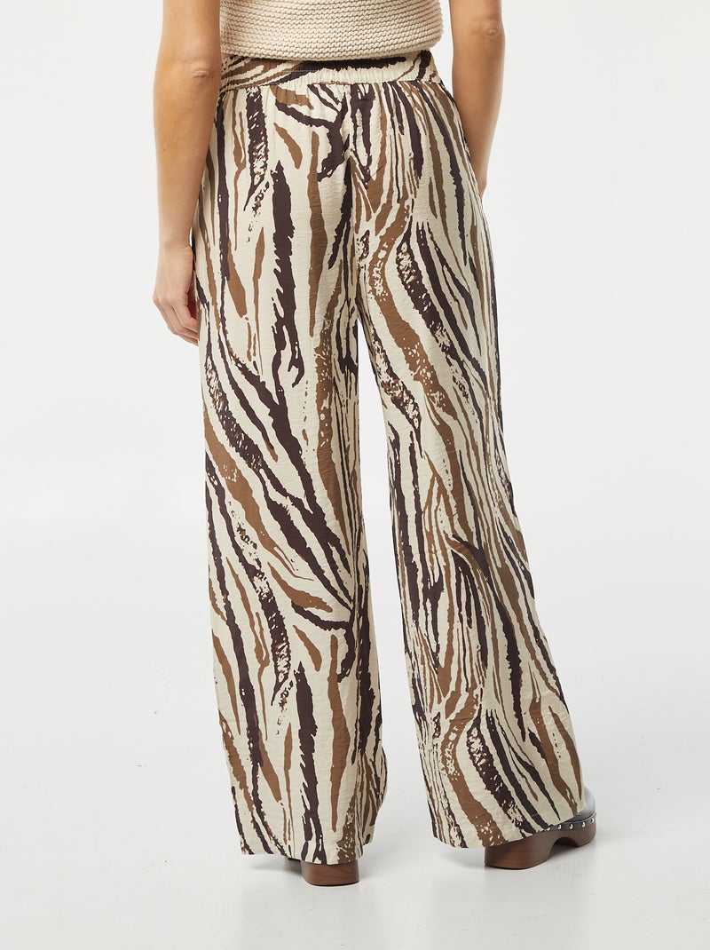 Pantalon léger à imprimé 'JDY' Beige/marron - Kiabi