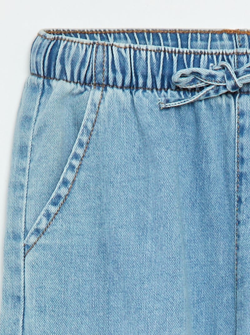 Pantalon léger à la coupe large Bleu - Kiabi