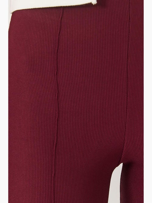 Pantalon legging côtelé évasé taille haute lucci - Kiabi