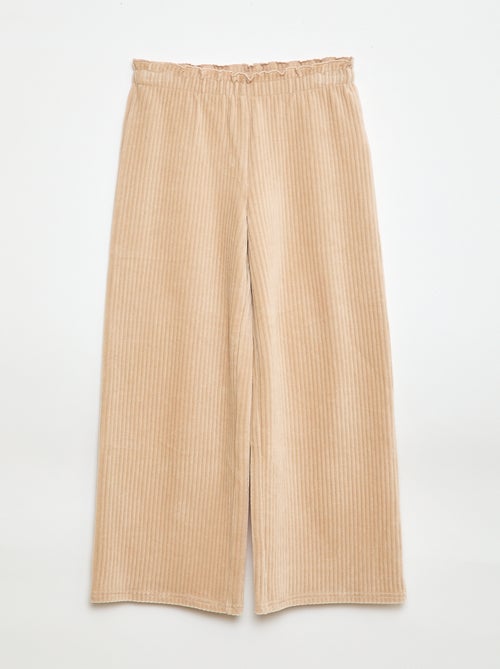 Pantalon legging wide leg en velours côtelé - Kiabi