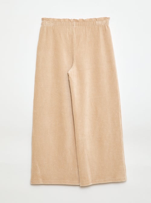 Pantalon legging wide leg en velours côtelé - Kiabi