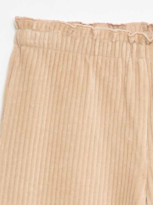 Pantalon legging wide leg en velours côtelé - Kiabi
