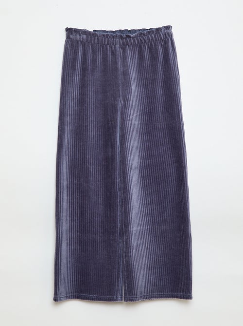Pantalon legging wide leg en velours côtelé - Kiabi