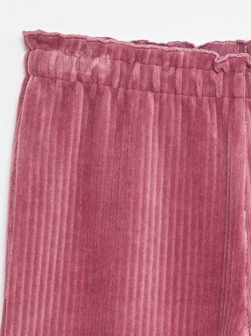 Pantalon legging wide leg en velours côtelé - Kiabi