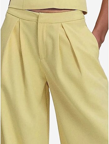 Pantalon long à jambes larges plissées