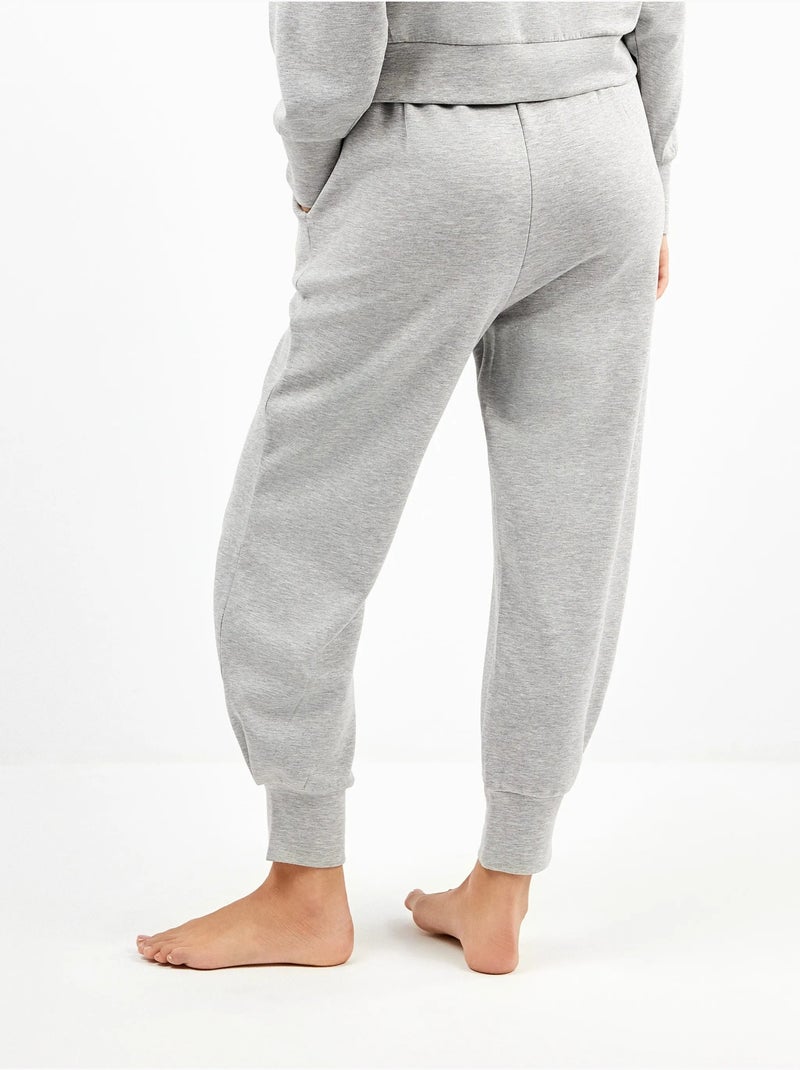 Pantalon long double toucher doux Gris - Kiabi