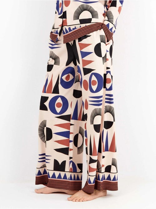 Pantalon long motifs géométriques - Kiabi
