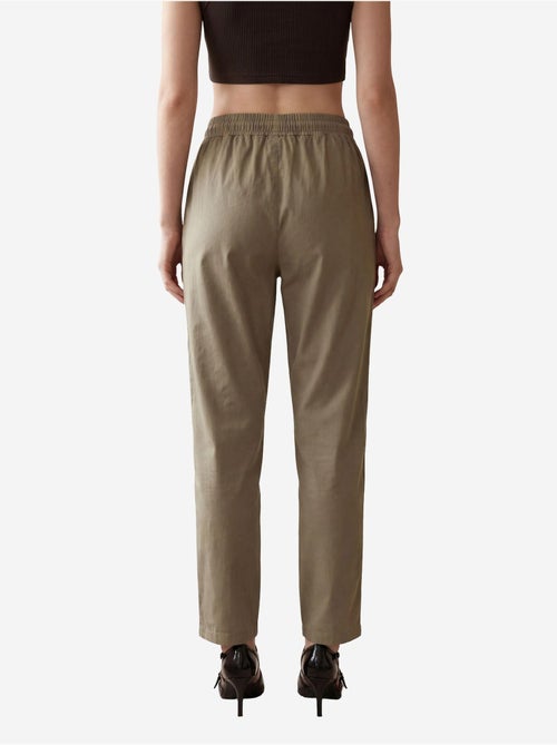 Pantalon longueur cheville avec cordon de serrage et poche my fashion - Kiabi