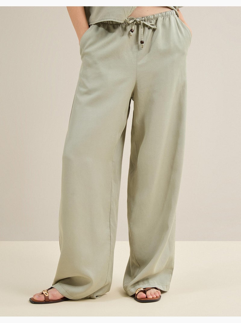 Pantalon Lyocell, MO Fashion Gris - Kiabi