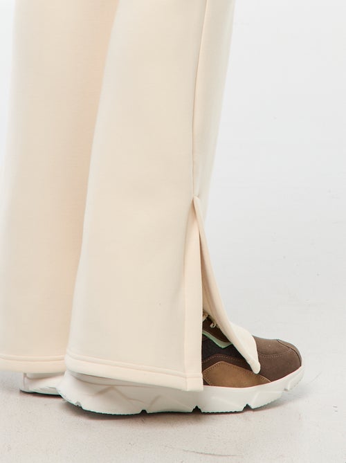 Pantalon maille lourde et douce coupe bootcut - Kiabi