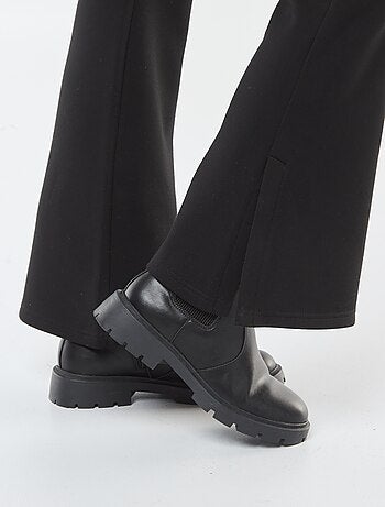 Pantalon maille lourde et douce coupe bootcut