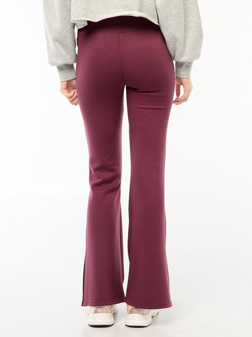 Pantalon maille lourde et douce coupe bootcut - Kiabi